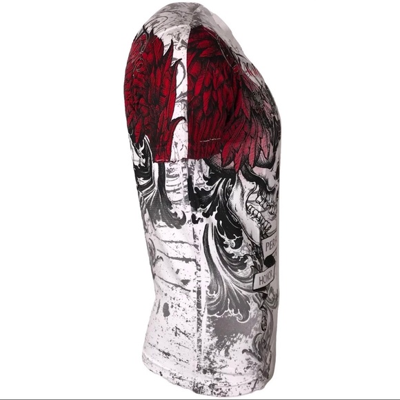 XTREME COUTURE by AFFLICTION Men's T-Shirt CARNIVORE Skulls Biker MMA - Picture 8 of 8